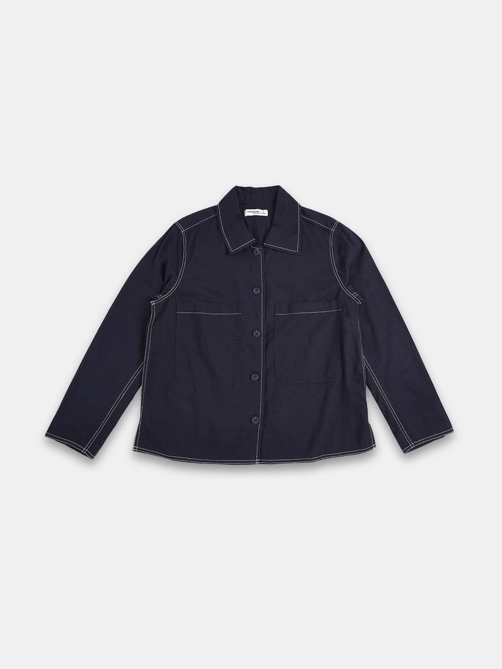 Women's Cotton Linen Regular Fit Jacket Navy