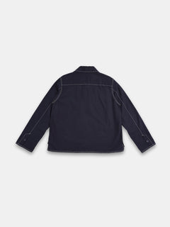 Women's Cotton Linen Regular Fit Jacket Navy
