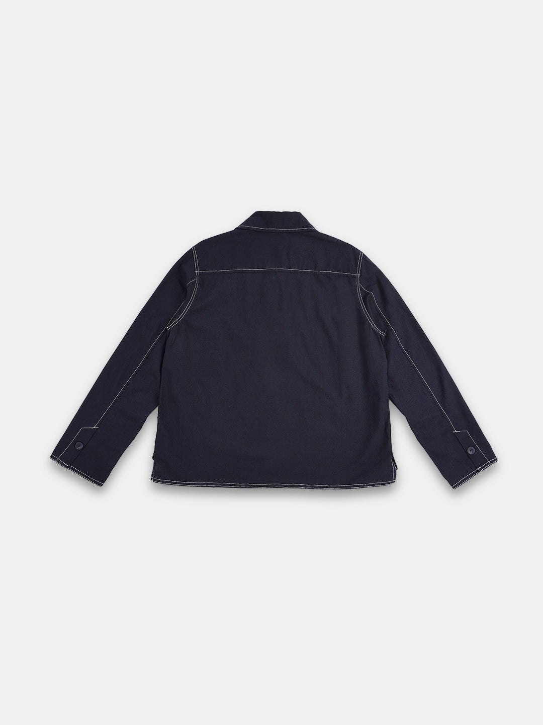 Women's Cotton Linen Regular Fit Jacket Navy