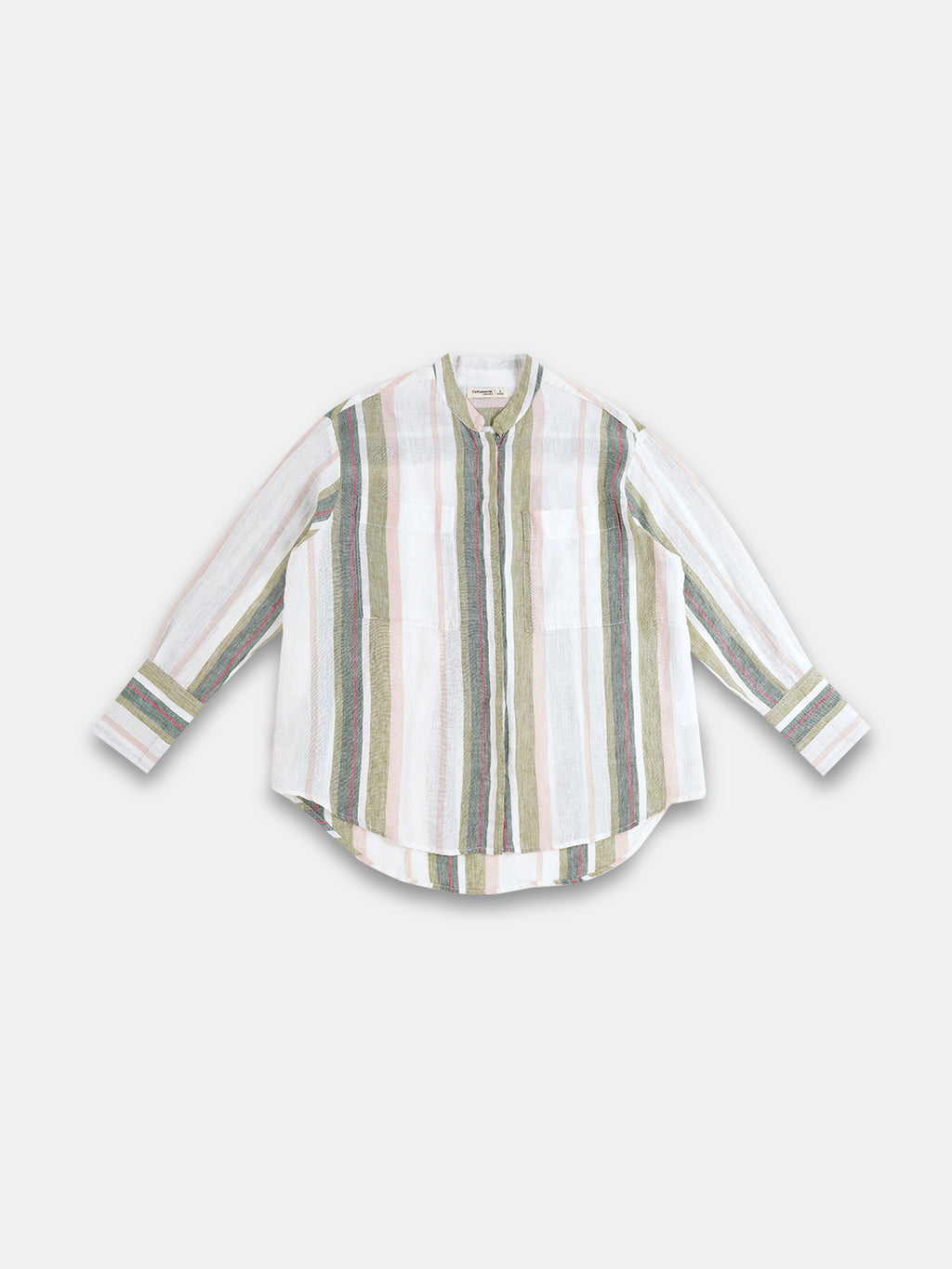 Women's 100% Linen Boxy Fit Blouse Multi