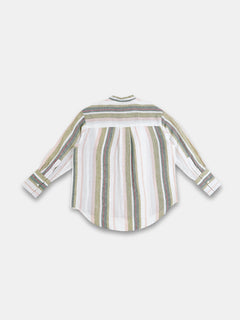 Women's 100% Linen Boxy Fit Blouse Multi