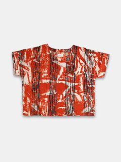 Women's Modal Viscose Relax Fit Blouse Red