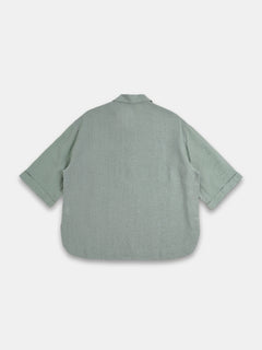 Women's 100% Linen Boxy Fit Blouse Green