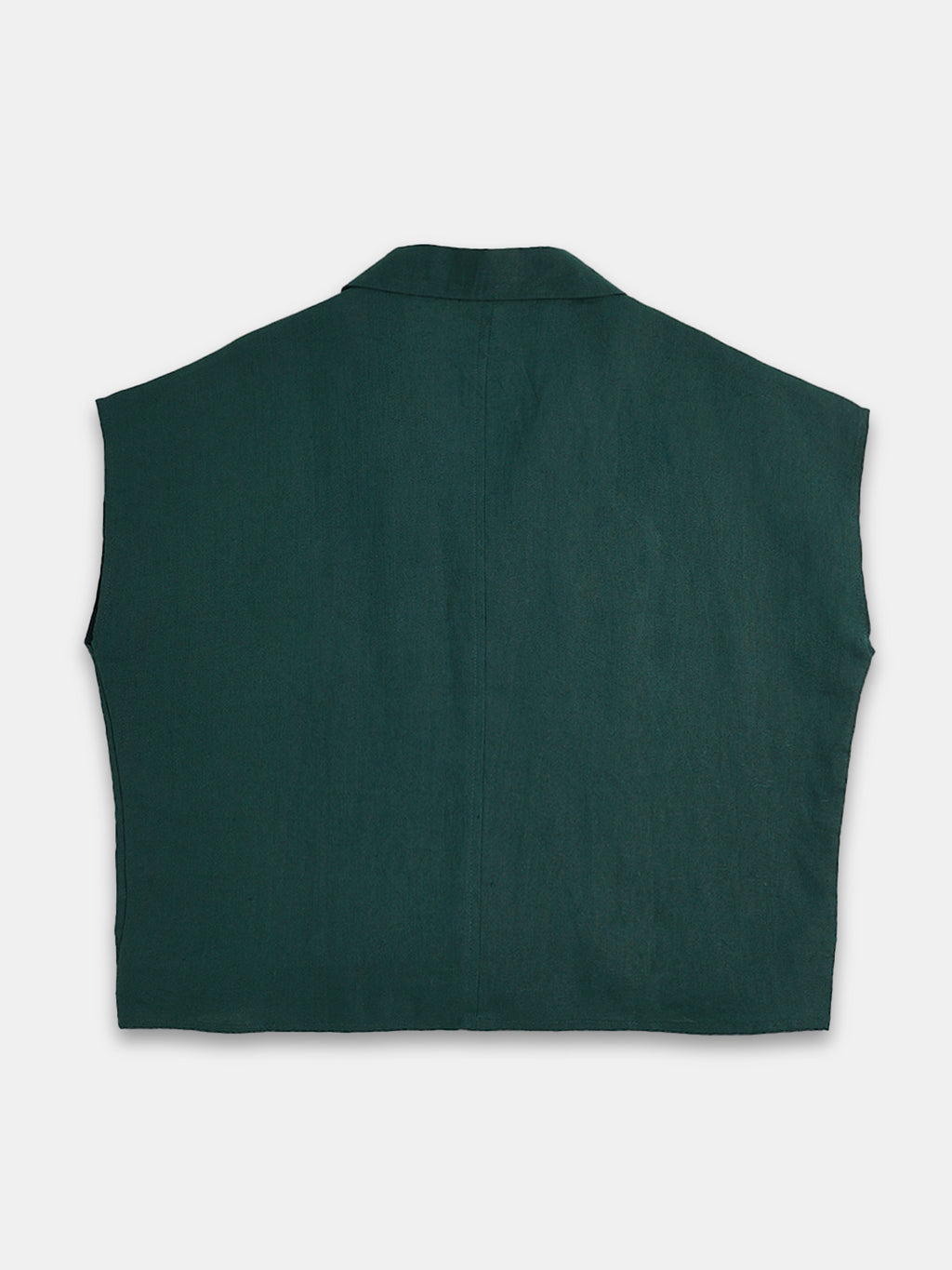 Women's 100% Linen Regular Fit Blouse Green