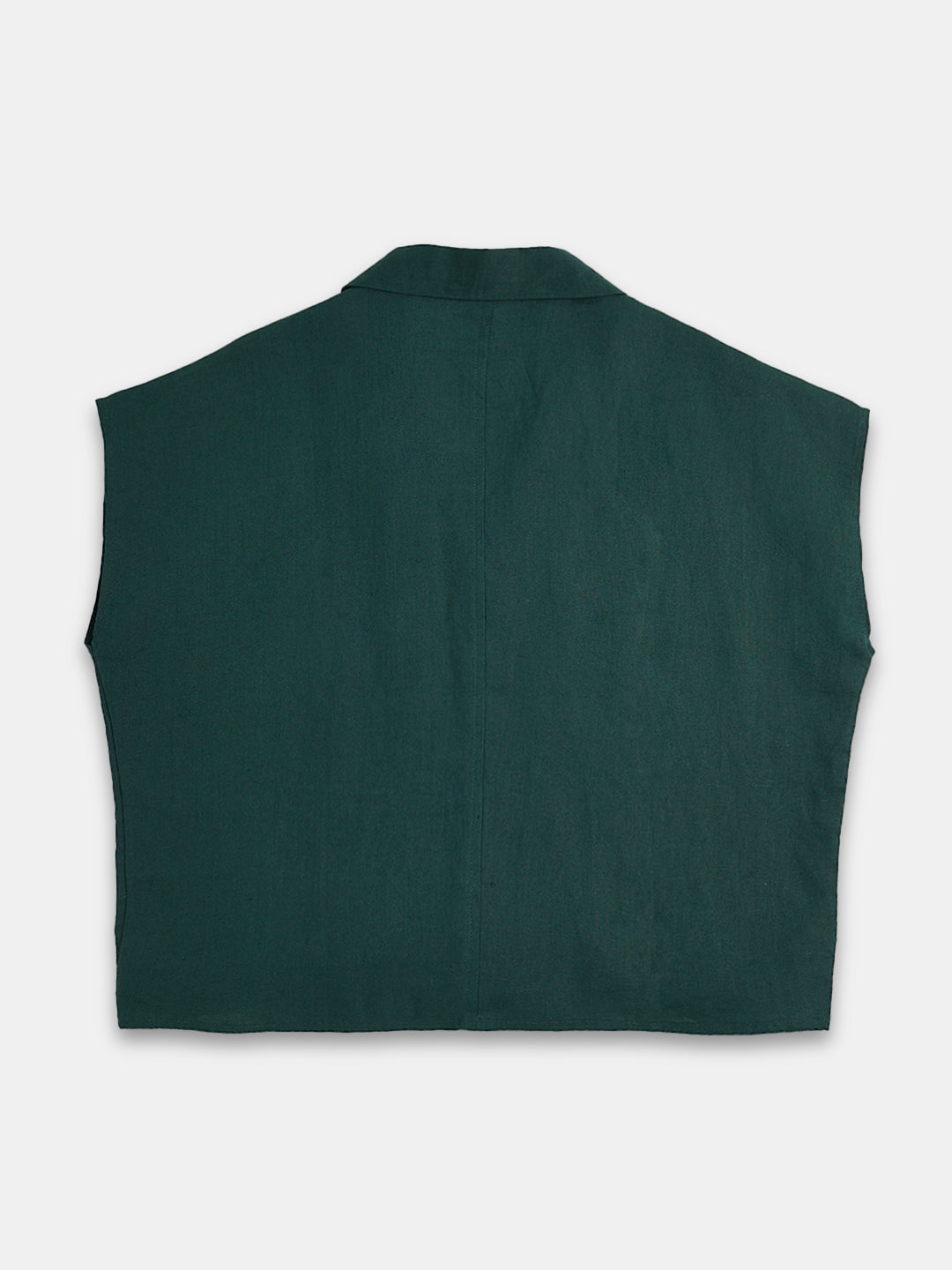 Women's 100% Linen Regular Fit Blouse Green