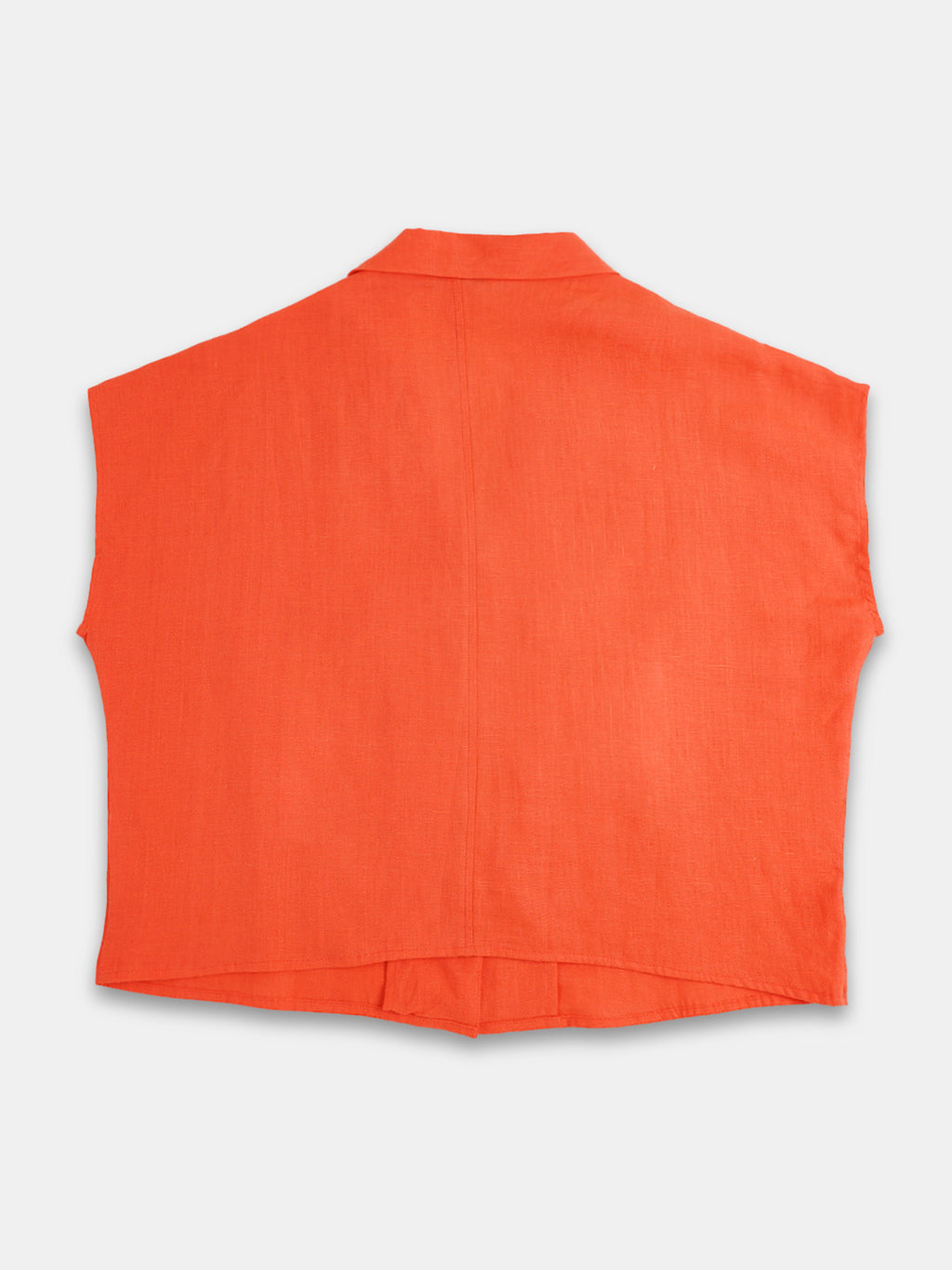 Women's 100% Linen Regular Fit Blouse Coral
