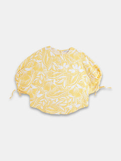 Women's 100% Cotton Regular Fit Blouse Yellow