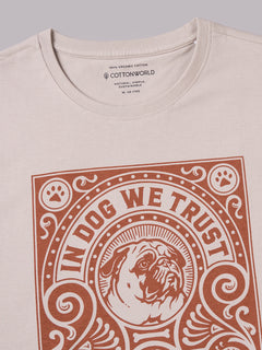 Men’s Organic Cotton Regular Fit Round Neck T-Shirt Sand