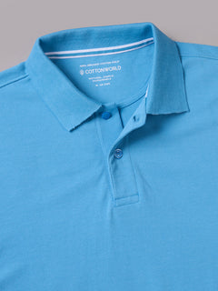 Men’s Organic Cotton Regular Fit Polo T-Shirt Blue