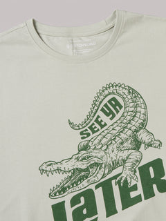 Men’s Organic Cotton Regular Fit Graphic T-Shirt Green