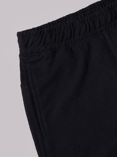 Men's 100% Organic Cotton Regular Fit Knit Shorts Black