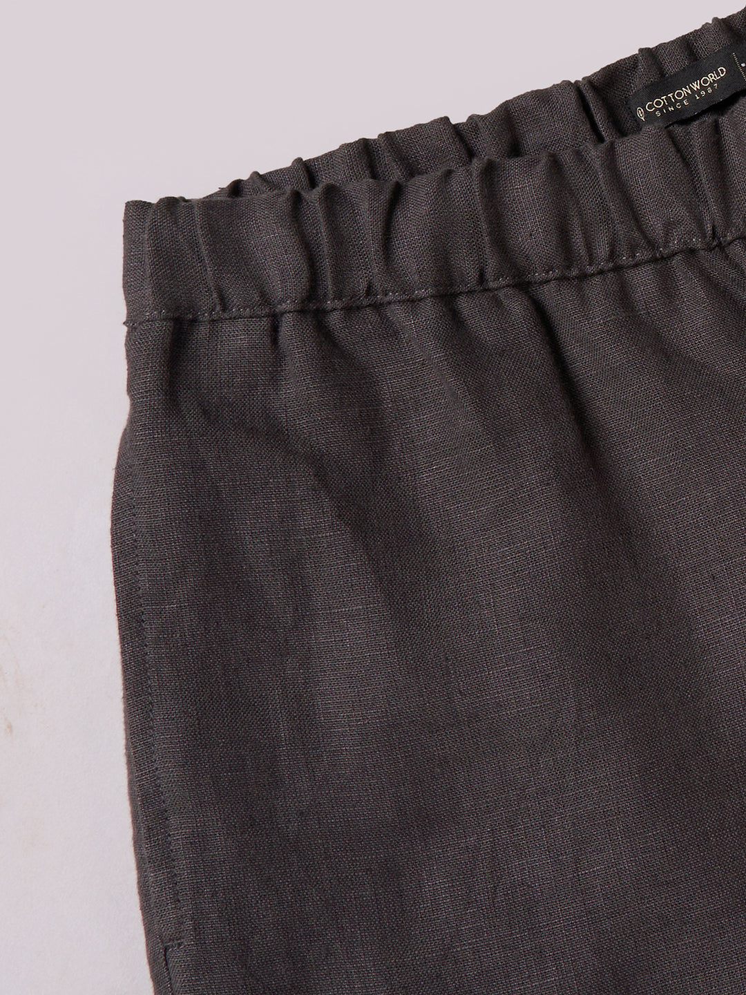 Men's Slate 100% Linen Loose Fit Pant
