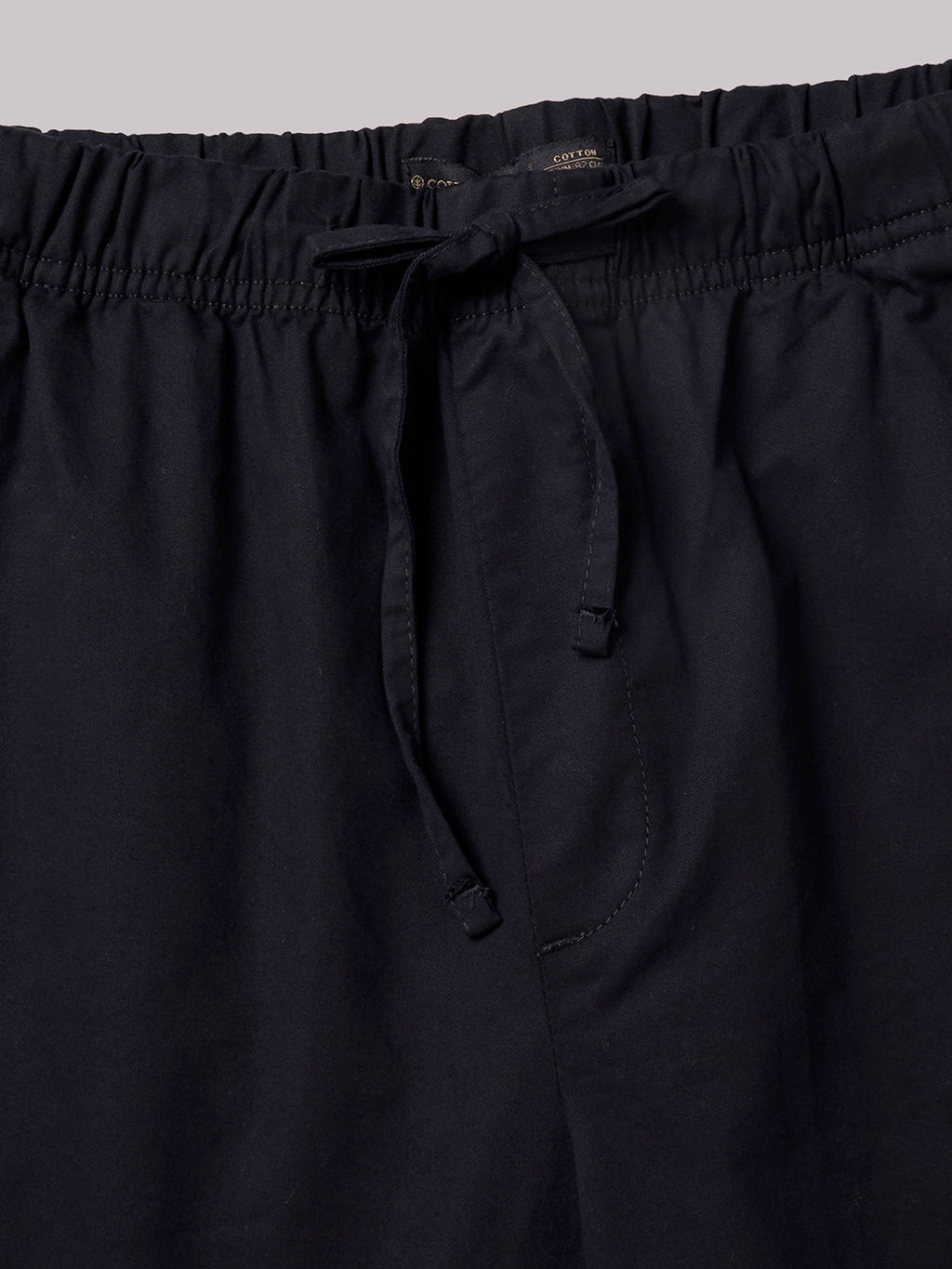 Men's Black Cotton Lycra Regular Fit Pant