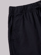 Men's Black Cotton Lycra Regular Fit Pant
