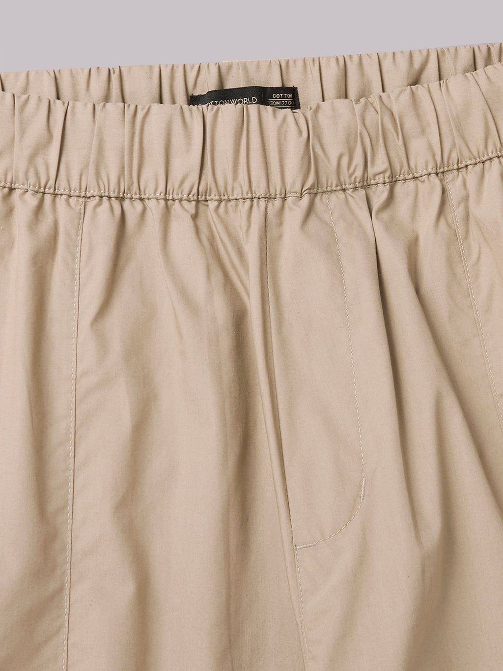 Men's Khaki 100% Cotton Loose Fit Pant