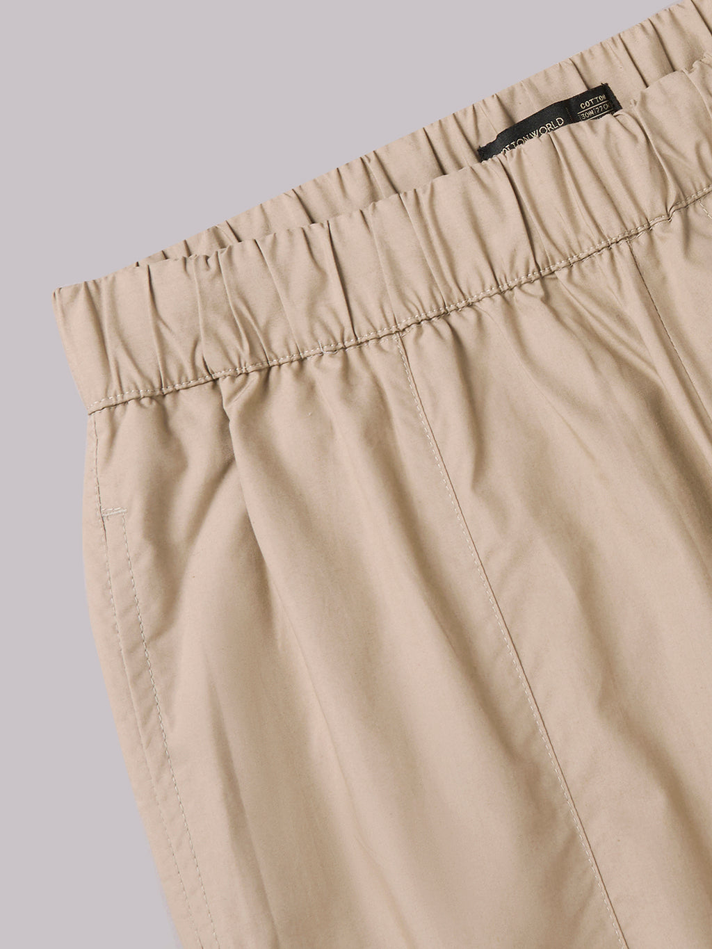 Men's Khaki 100% Cotton Loose Fit Pant