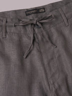 Men's Slate 100% Linen Regular Fit Shorts