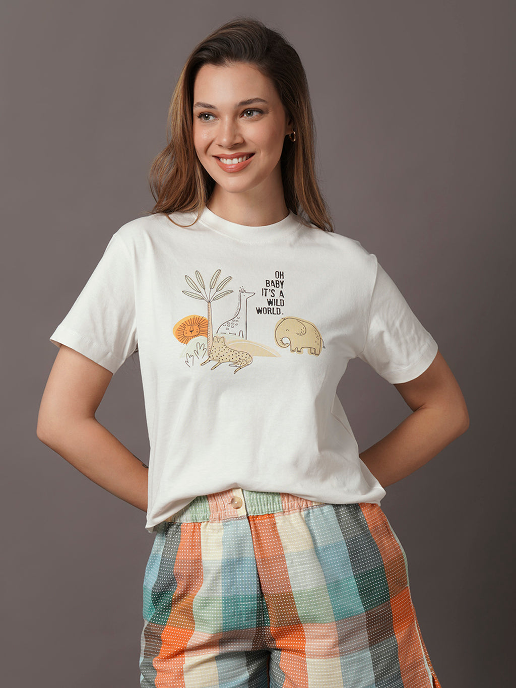 Women's 100% Organic Cotton Regular Fit Tshirt Natural