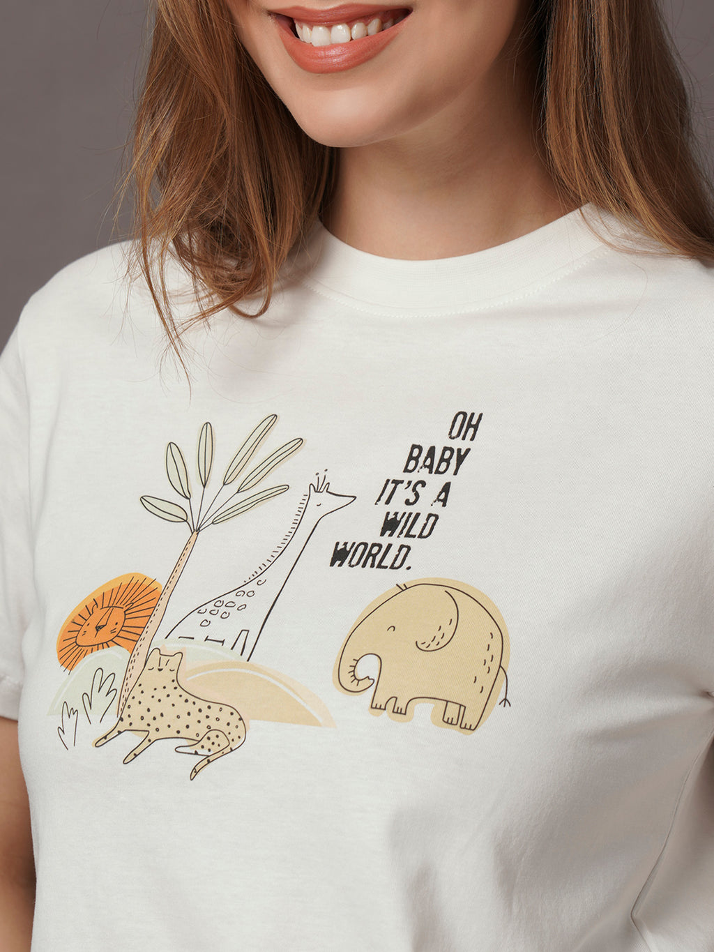 Women's 100% Organic Cotton Regular Fit Tshirt Natural