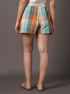 Women's Multi 100% Cotton Regular Fit Shorts