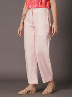 Women's Rose 100% Linen Regular Fit Pant