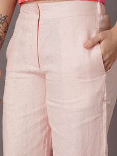 Women's Rose 100% Linen Regular Fit Pant