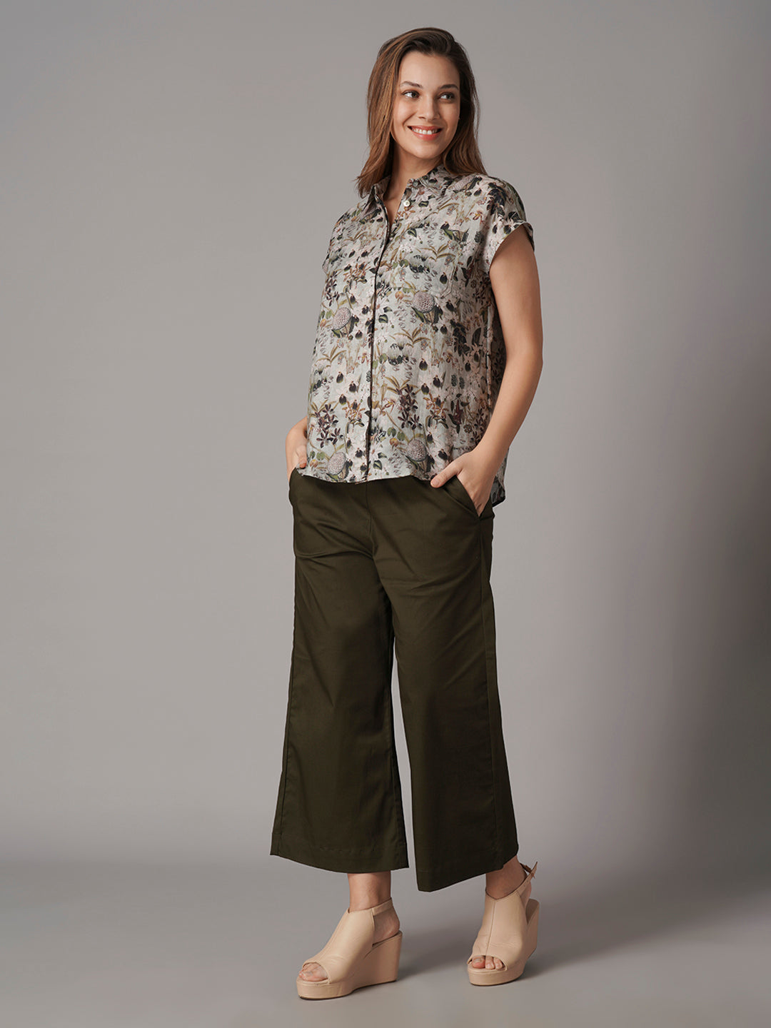 Women's 100% Linen Relax Fit Blouse Sage