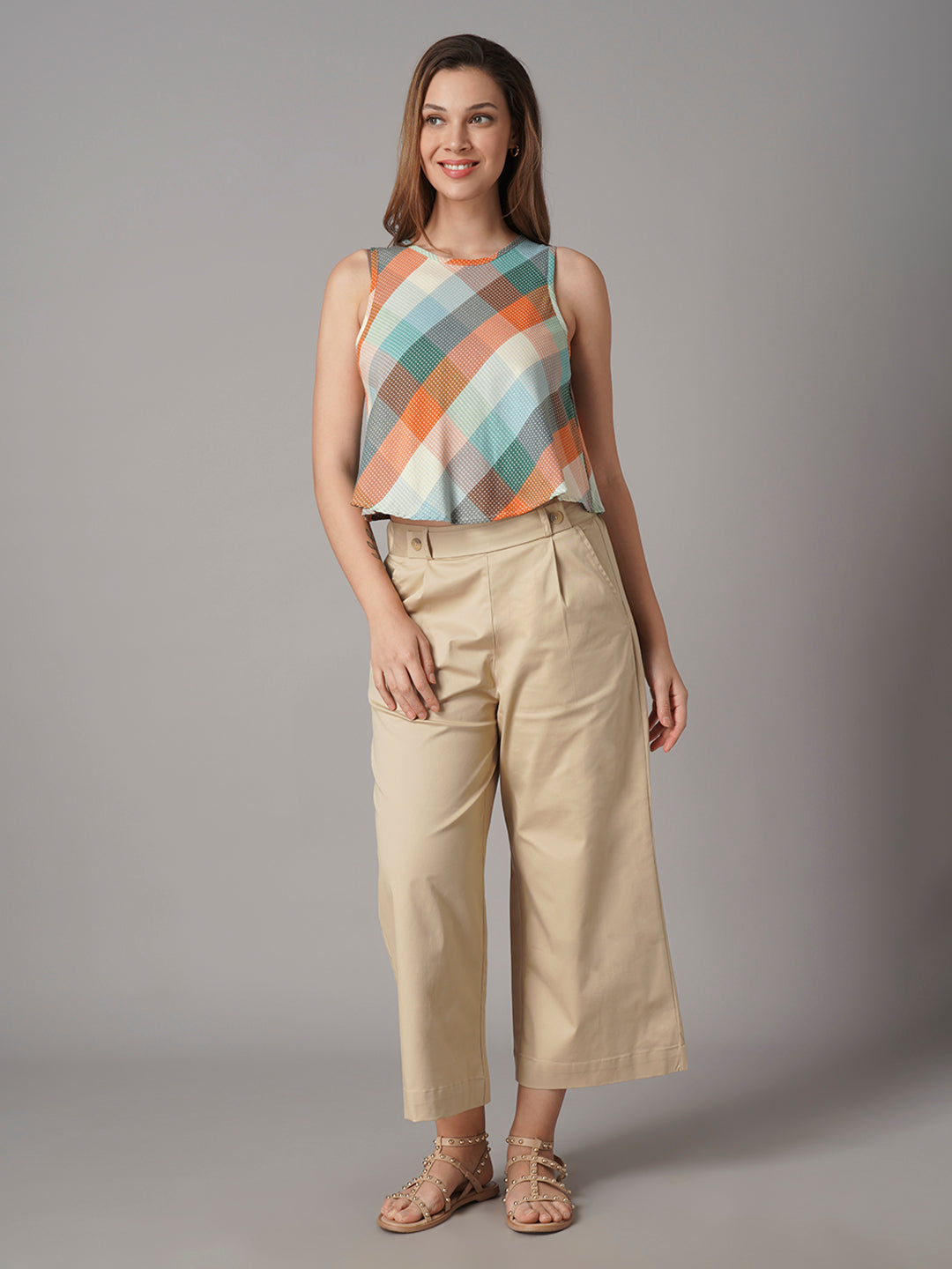 Women's Multi 100% Cotton Regular Fit Blouse