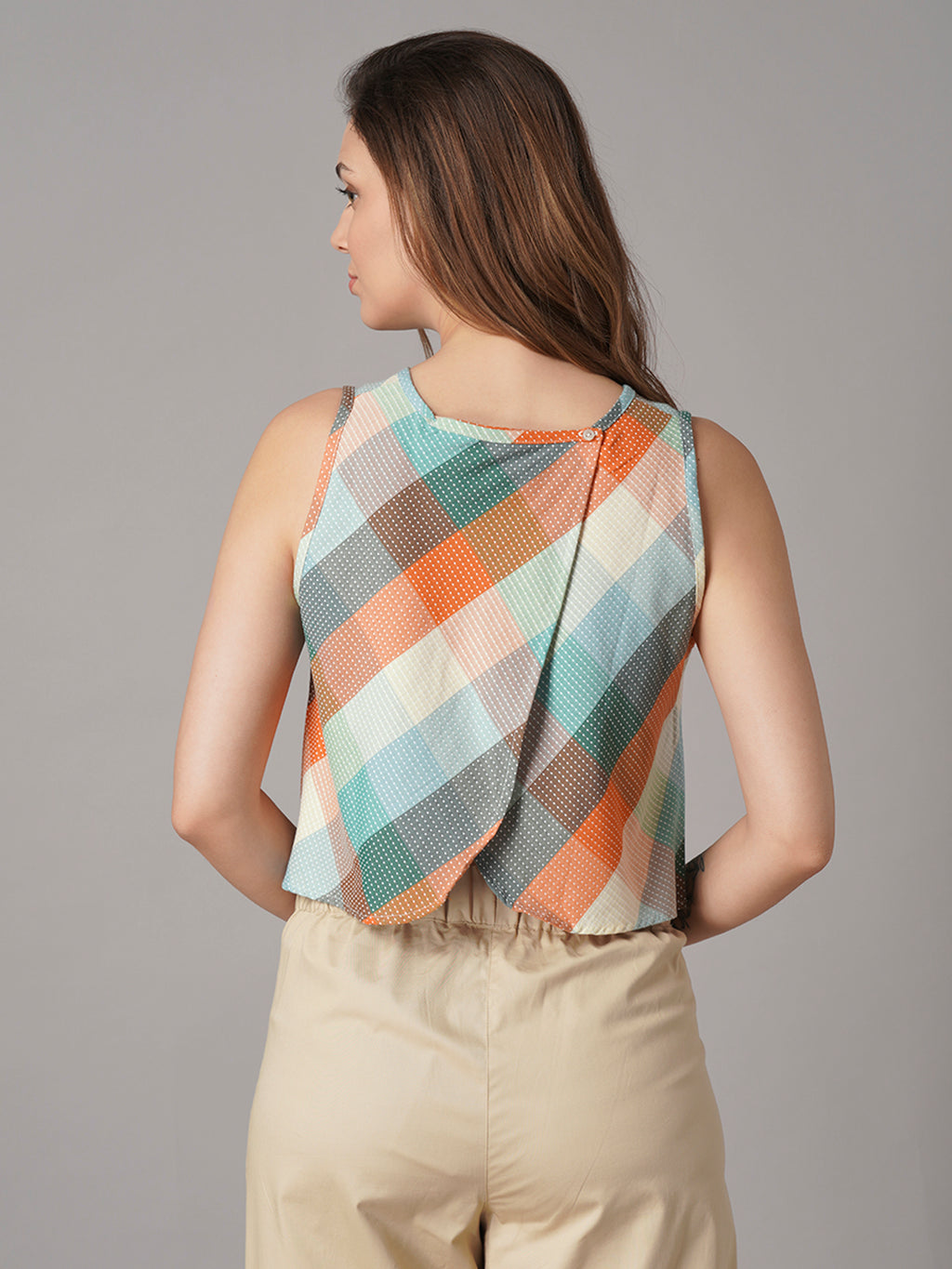 Women's Multi 100% Cotton Regular Fit Blouse