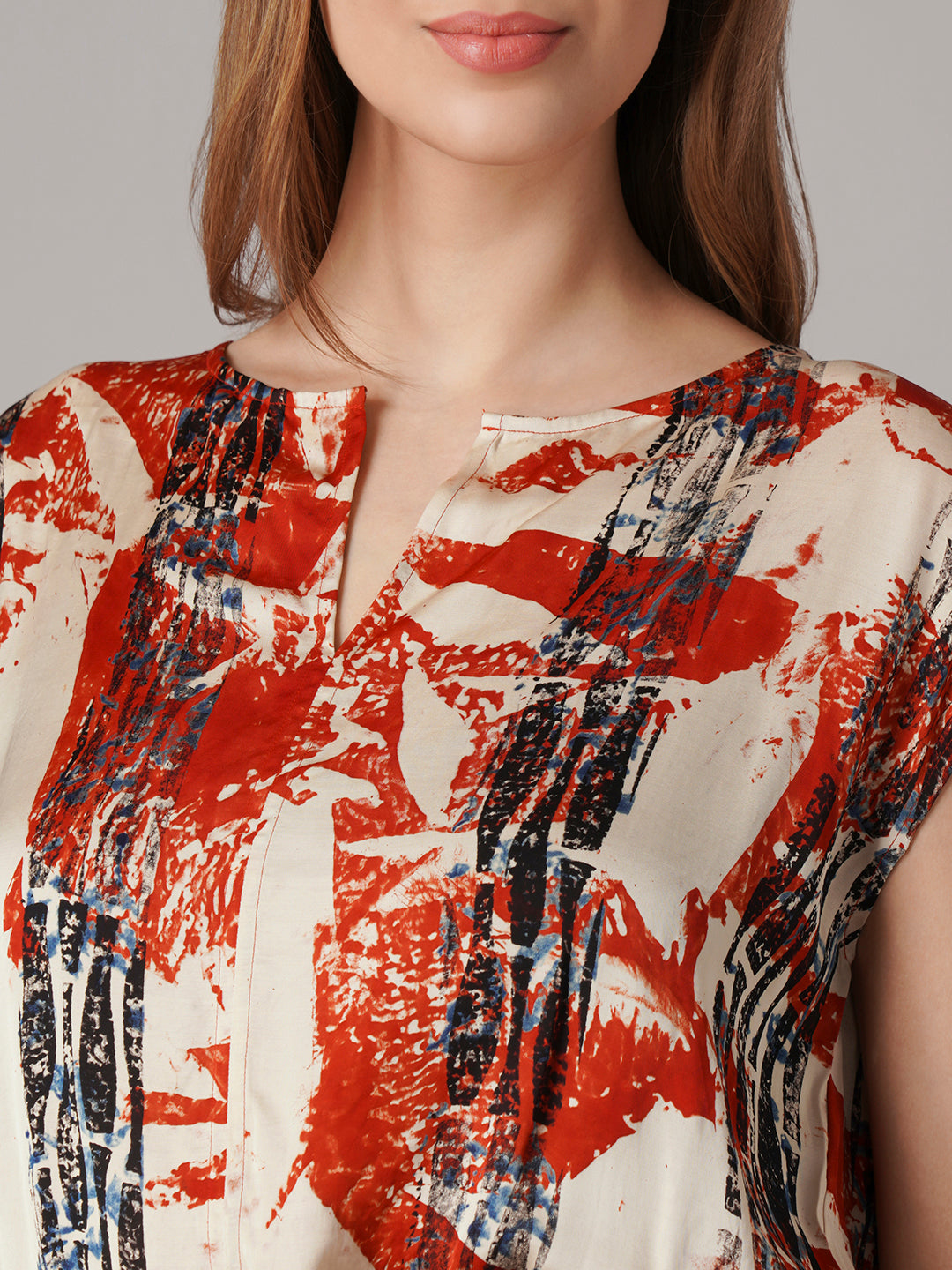Women's Modal Viscose Regular Fit Blouse Red