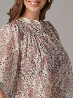 Women's Cotton Silk Regular Fit Blouse White