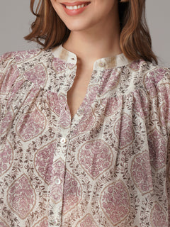 Women's Cotton Silk Regular Fit Blouse White