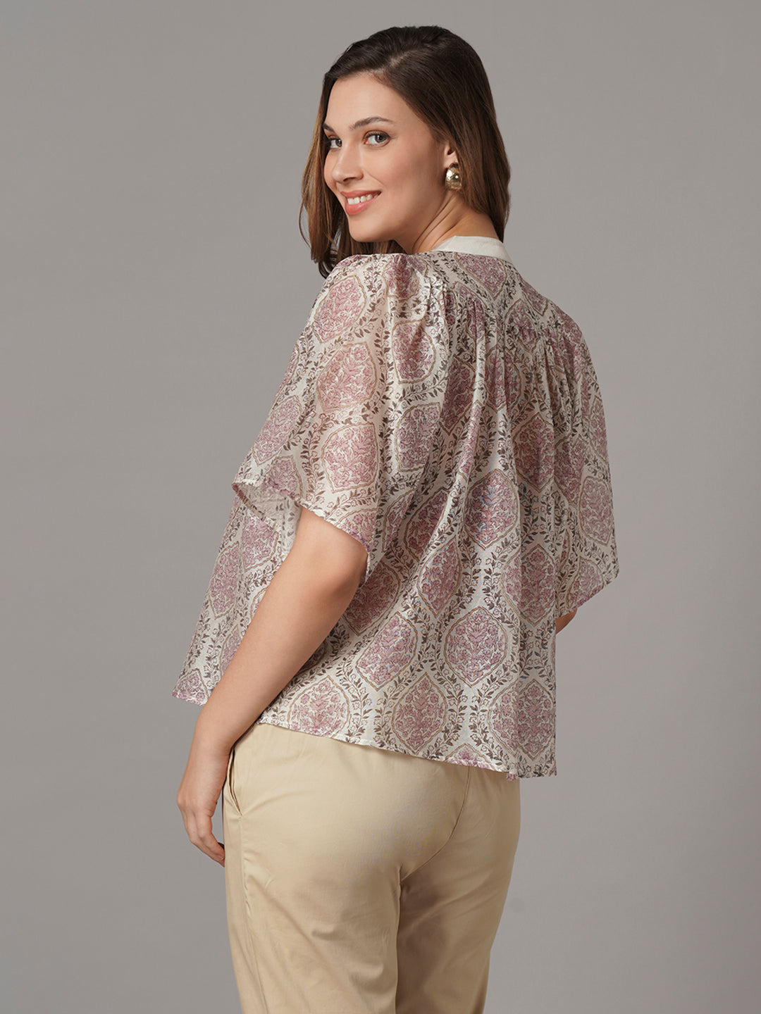 Women's Cotton Silk Regular Fit Blouse White