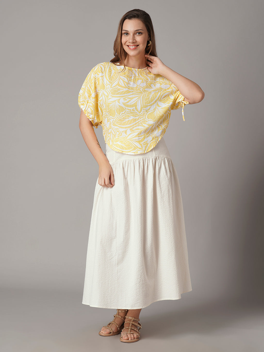 Women's 100% Cotton Regular Fit Blouse Yellow
