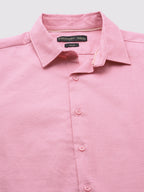 Men's Pink 100% Cotton Slim Fit Shirt