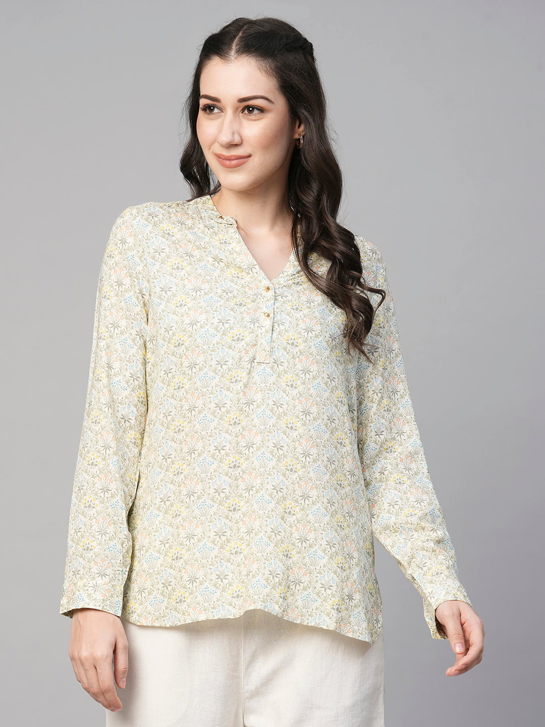 Women's Multi Viscose Regular Fit Blouse