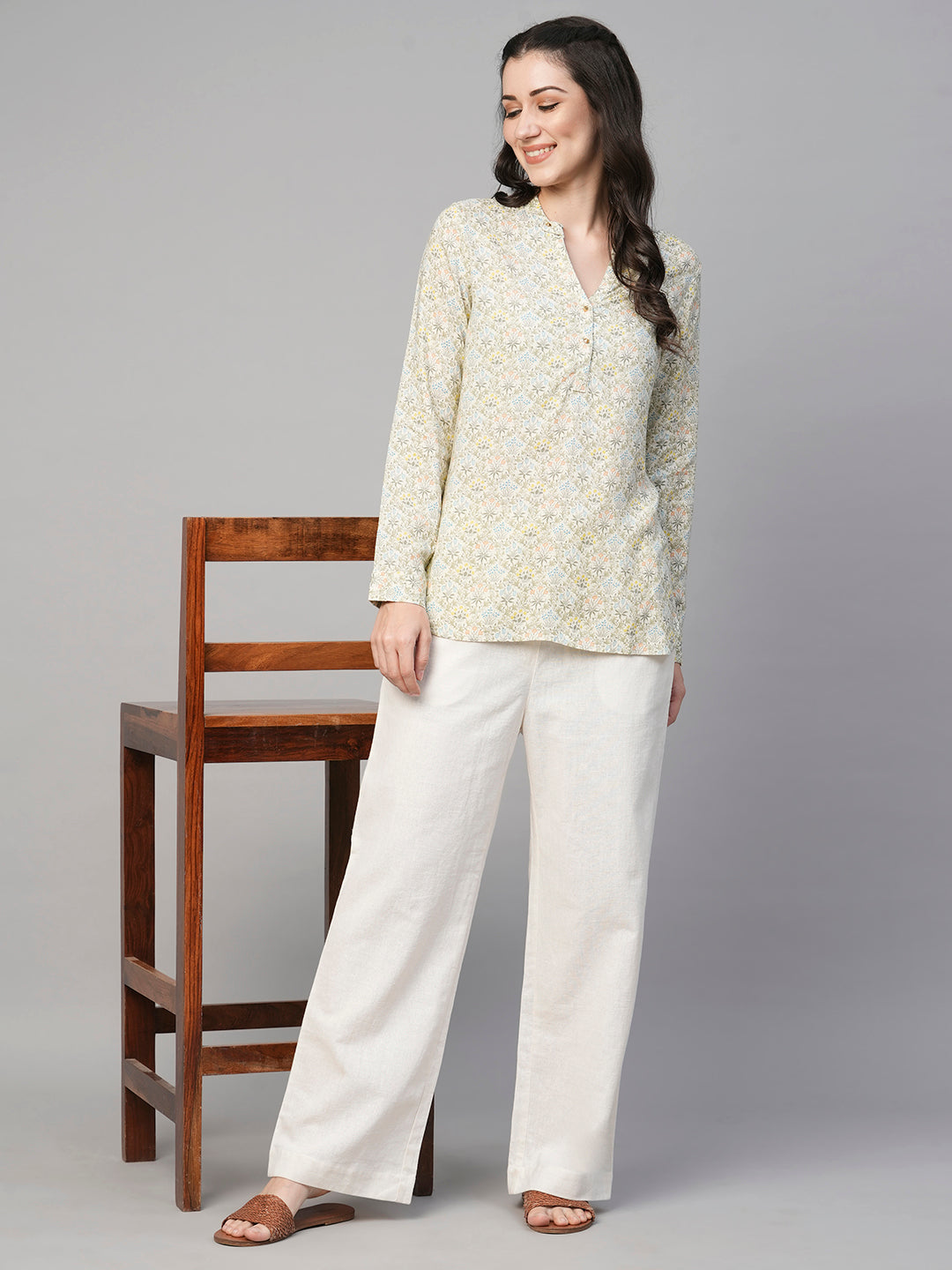 Women's Multi Viscose Regular Fit Blouse