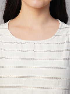 Women’s Cotton Linen Regular Fit Blouse Olive