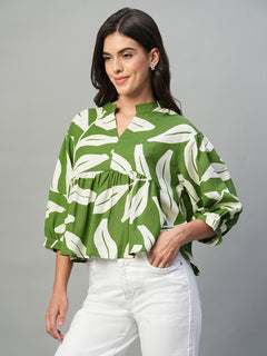 Women’s Viscose Regular Fit Blouse Green