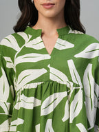 Women's Green Viscose Regular Fit Blouse