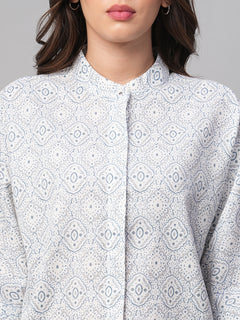 Women’s Linen Viscose Regular Fit Blouse White