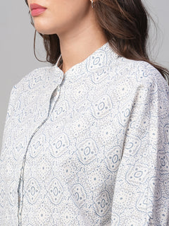 Women’s Linen Viscose Regular Fit Blouse White