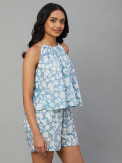 Women’s Cotton Regular Fit Blouse Blue