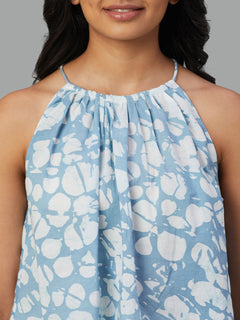 Women’s Cotton Regular Fit Blouse Blue