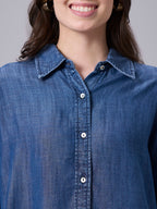 Women's Denim 100% Tencel Boxy Fit Blouse