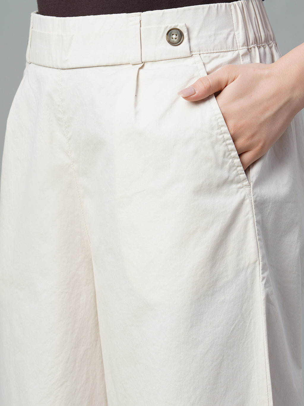 Women's Natural Cotton Lycra Regular Fit Culotte