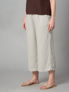 Women’s Linen Viscose Regular Fit Culotte Sand