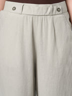 Women's Sand Linen Viscose Regular Fit Culotte