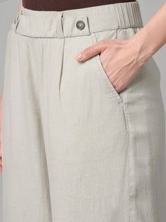 Women’s Linen Viscose Regular Fit Culotte Sand
