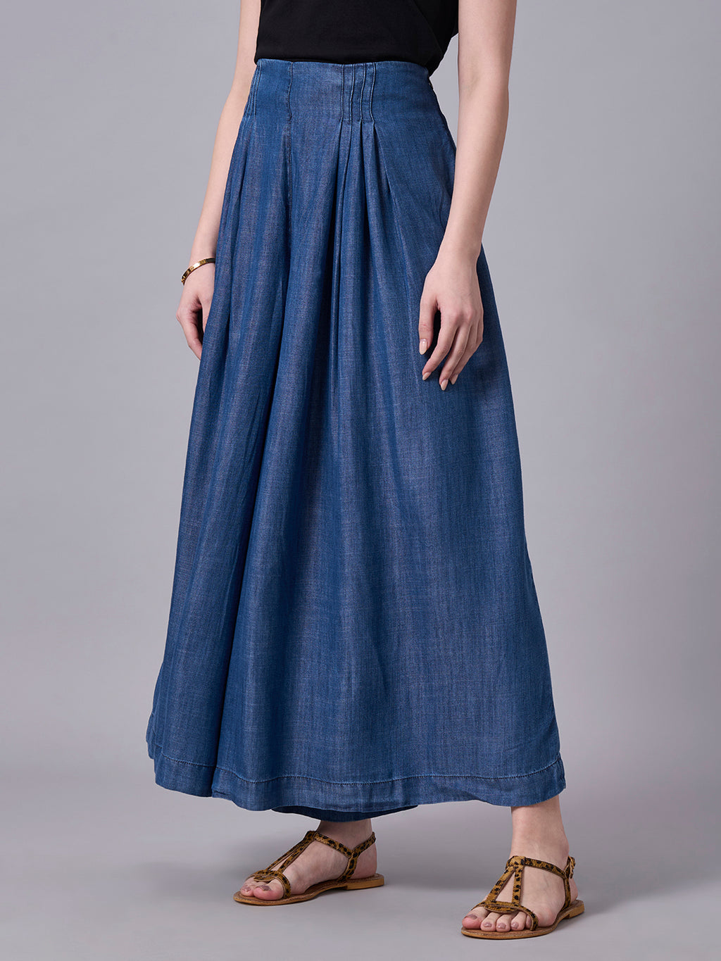 Women's Denim 100% Tencel Regular Fit Culotte